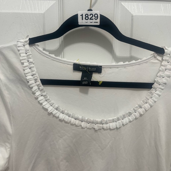 White House Black Market White Short Sleeve Top - Picture 12 of 14